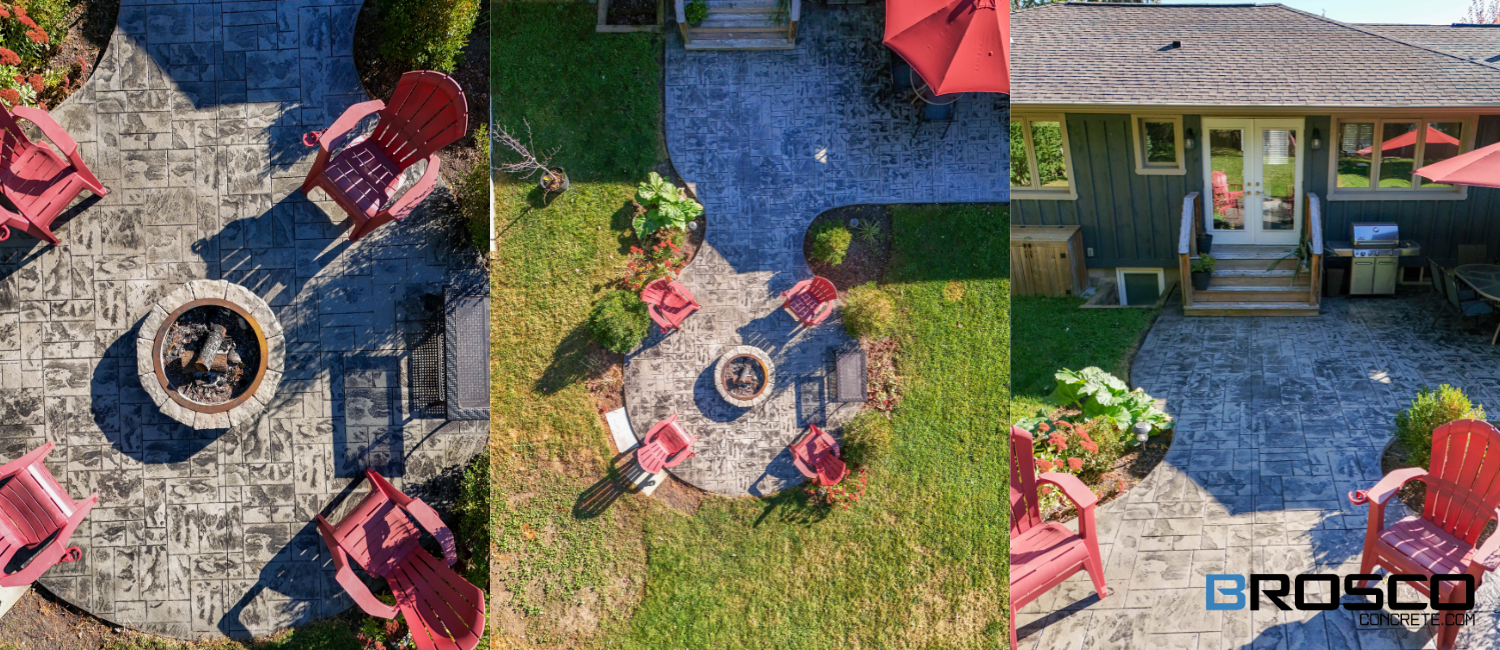 geometric pattern concrete patio london ontario